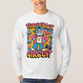 レトロロボット90sヒップホップデザイン-おもしろい漫画スロー tシャツ