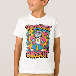 レトロロボット90sヒップホップデザイン-おもしろい漫画スロー tシャツ