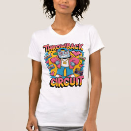 レトロロボット90sヒップホップデザイン-おもしろい漫画スロー tシャツ