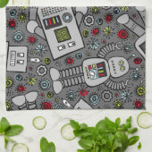 レトロロボット キッチンタオル (折り畳み)