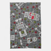 レトロロボット キッチンタオル (縦)