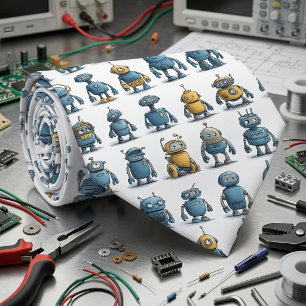 レトロロボット ネクタイ メンズ