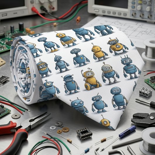 レトロロボット ネクタイ メンズ