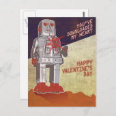 レトロロボット – 私のハートをダウンロード… ポストカード (正面/裏面)