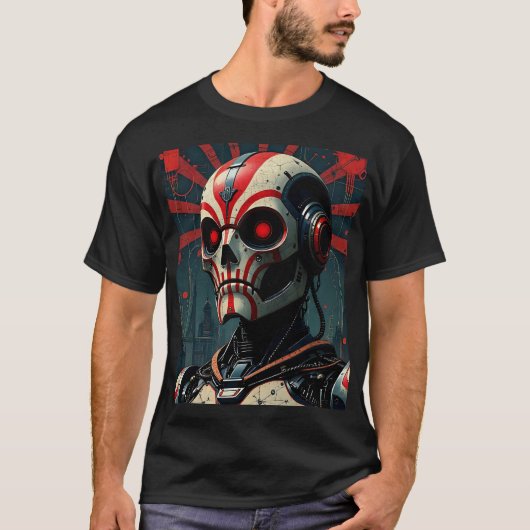 レトロロボット Tシャツ (正面)