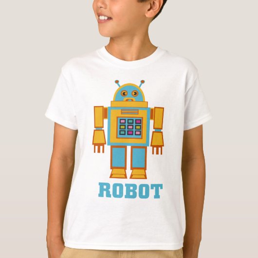 レトロロボット Tシャツ (正面)