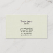 レトロロマパターン（の模様が）あるンス名刺、ナス 名刺 (裏面)