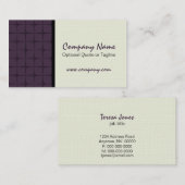 レトロロマパターン（の模様が）あるンス名刺、ナス 名刺 (正面/裏面)