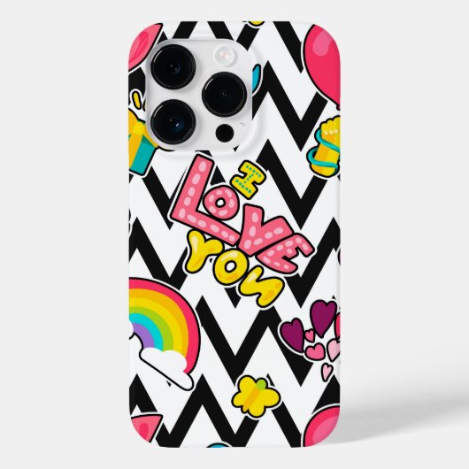 レトロロマンチックなパターン Case-Mate iPhoneケース (裏面)