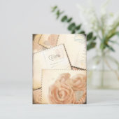 レトロロマンチックな背景、招待 招待状 (スタンド正面)