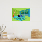 レトロロマンチックゲイカップルのポスター ポスター (キッチン)