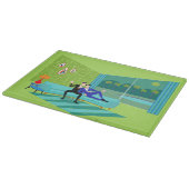 レトロロマンチックゲイカップルカッティングボード カッティングボード (角)