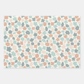 レトロロマンチックフローラのシームレスなパターン ラッピングペーパーシート (正面2)