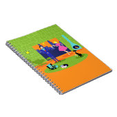 レトロロマンチック夕べカップルらせん手帳 ノートブック (右側)