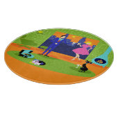 レトロロマンチック夕べカップル切断板 カッティングボード (角)