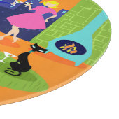 レトロロマンチック夕べカップル切断板 カッティングボード (角)