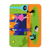 レトロロマンチック夕べ対フレキシブルマグネット マグネット (縦)