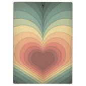 レトロロマンファンキーチモノグラムハートクリップボード クリップボード (裏面)