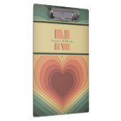 レトロロマンファンキーチモノグラムハートクリップボード クリップボード (右)