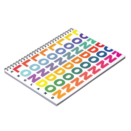 レトロロンドンイングランドのポスター ノートブック (左側)