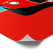 レトロロンドンバスバンドオブカラー ポスター (角)