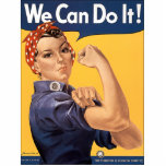 レトロロージーできる 写真彫刻オーナメント<br><div class="desc">レトロなクラシックWWII時代Rosie the riveter "私たちはそれを行うことができる"イメージは強い女伝統的性のためのアイコンである。</div>