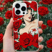 レトロローズビューティiPhoneケース - ビンテージの魅力 Case-Mate iPhoneケース