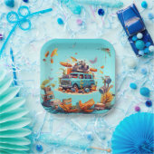 レトロロードトリップ ペーパープレート (パーティー)