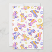 レトロローラスケートで滑るディスコ誕生日パーティー 招待状 (裏面)