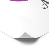 レトロローラスケートで滑る誕生日パーティーウェルカムサイン ポスター (角)