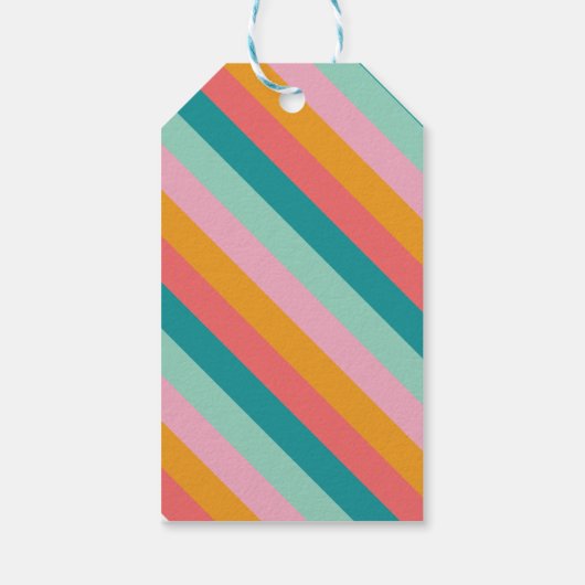 レトロローラスケートで滑る誕生日パーティーサンキューユユー ギフトタグ (裏面)