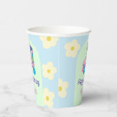レトロローラスケートハッピーバースデーデイジー 紙コップ (右)