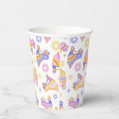 レトロローラスケートパーティーパターン 紙コップ (右)