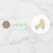 レトロローラスケート誕生日スケートスターズパステル コンフェッティ (正面)