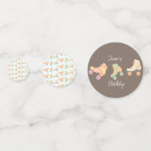 レトロローラスケート誕生日スケートスターズパステル コンフェッティ (裏面)