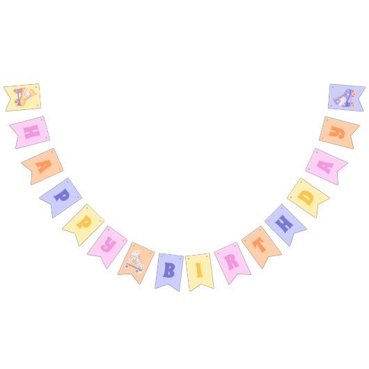 レトロローラスケート バンティングフラッグ (全)