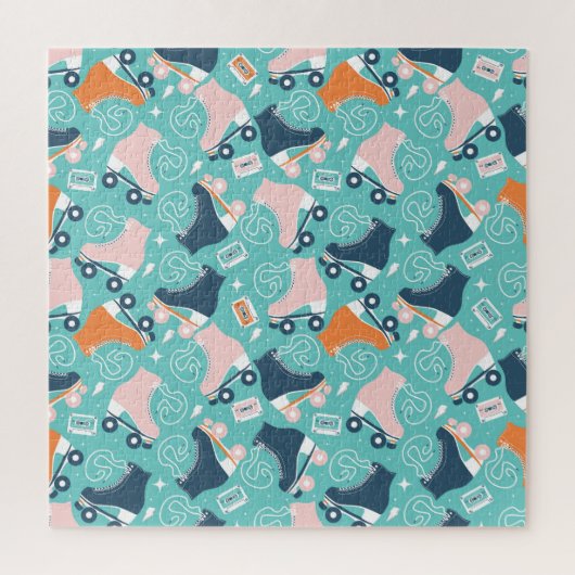 レトロローラスケート：ヴィンテージカセット ジグソーパズル (縦)