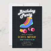 レトロローラスケート 招待状 (正面)