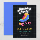 レトロローラスケート 招待状 (正面/裏面)