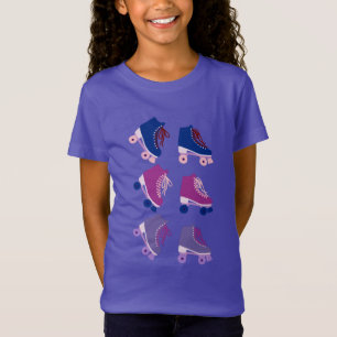 レトロローラースカーズパープルピンク Tシャツ