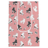 レトロローラースケート及びカセットテープ ミディアムペーパーバッグ (裏面)