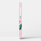 レトロローラースケート：ピンクパターン。 Case-Mate iPhoneケース (裏面 / 左)