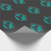 レトロローラーブレードスケートスポーツインラインスケートで滑る ラッピングペーパー (角)