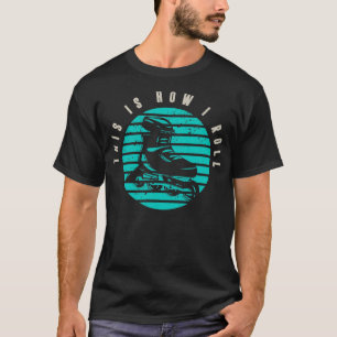 レトロローラーブレードSKATERスポーツインラインスケートで滑る Tシャツ