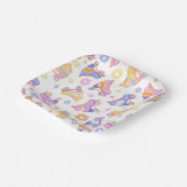 レトロローラーリンク誕生日パーティー ペーパープレート (傾斜あり)