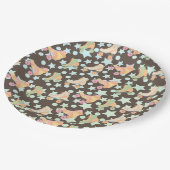 レトロロールスケート誕生日スケートスターパターン ペーパープレート (アングル)