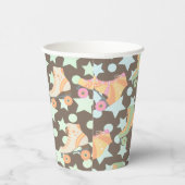 レトロロールスケート誕生日スケートスターパターン 紙コップ (右)