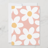 レトロワイルドデイジーボホーグルーヴィーガールバースデーパーティー 招待状 (裏面)