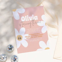 レトロワイルドデイジーボホーグルーヴィーガールバースデーパーティー