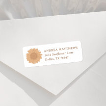 レトロワイルドフラワーガールベビーシャワー差出人住所